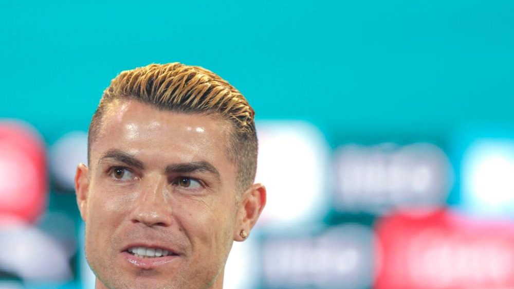 Cristiano Ronaldo en rueda de prensa del Portugal Football Summit en Oeiras, septiembre 2026