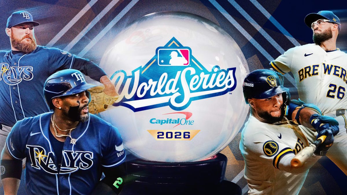Jackson Chourio celebrando un jonrón con los Cerveceros de Milwaukee en la postemporada 2026