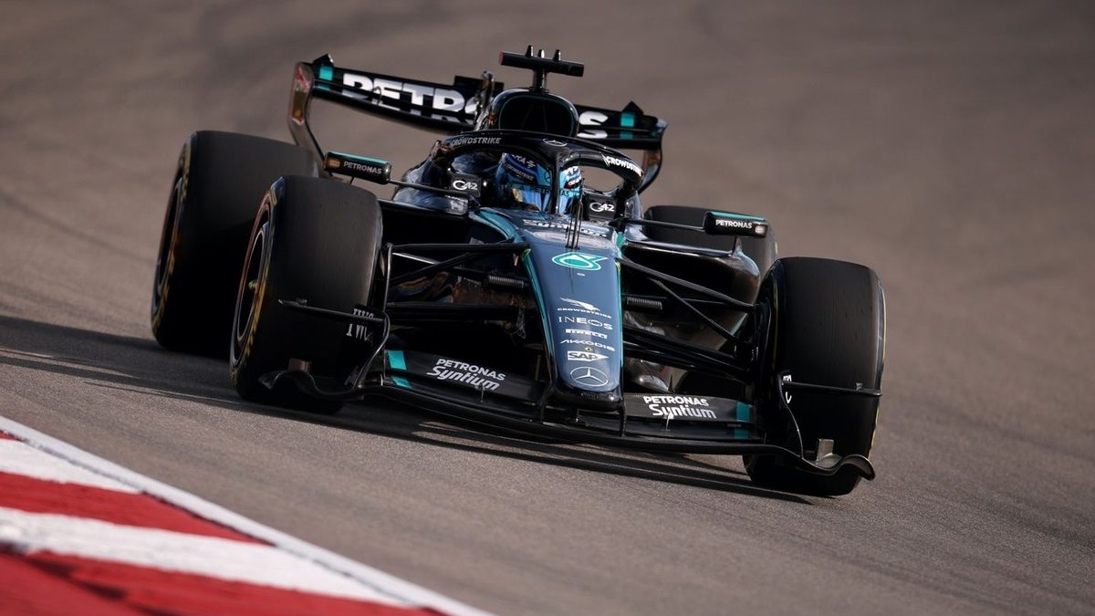 George Russell al volante del Mercedes en el Circuito de Las Américas durante el Gran Premio de Estados Unidos 2026