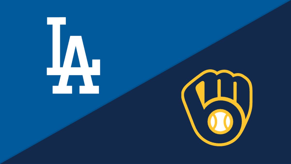 Logotipo de MLB Gameday con los Dodgers y los Brewers