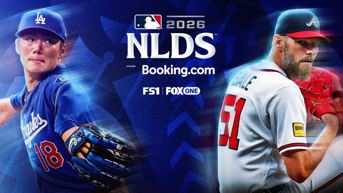 Yoshinobu Yamamoto en el montículo por los Dodgers frente a los Bravos en el Juego 3 de la SDLN 2026 en el Truist Park