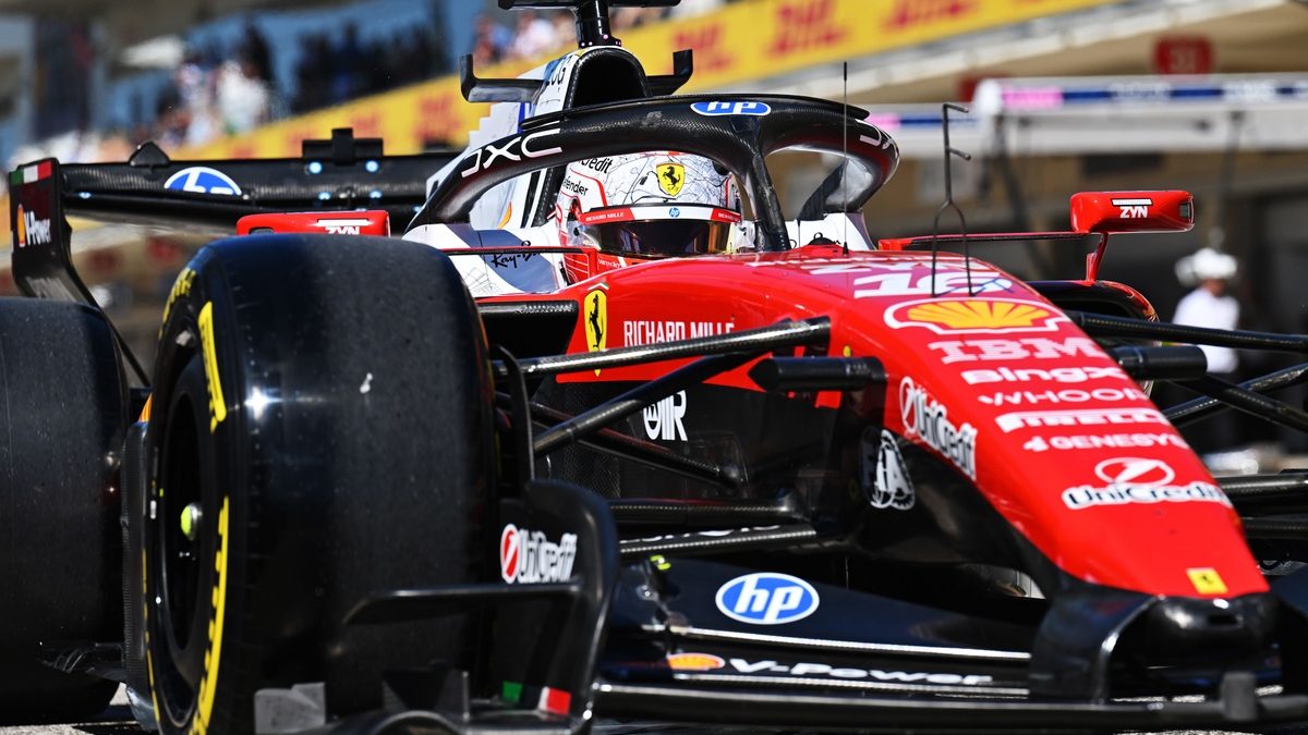 Charles Leclerc en su Ferrari durante el Gran Premio de Estados Unidos 2026 en el Circuito de Las Américas