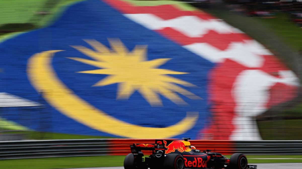 Monoplazas en el Sepang International Circuit de Malasia durante un fin de semana de Gran Premio de Fórmula 1