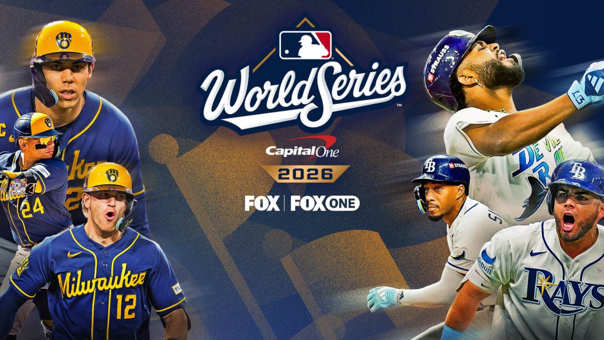 Fanáticos de los Brewers celebran en Tropicana Field durante el Juego 3 de la Serie Mundial 2026
