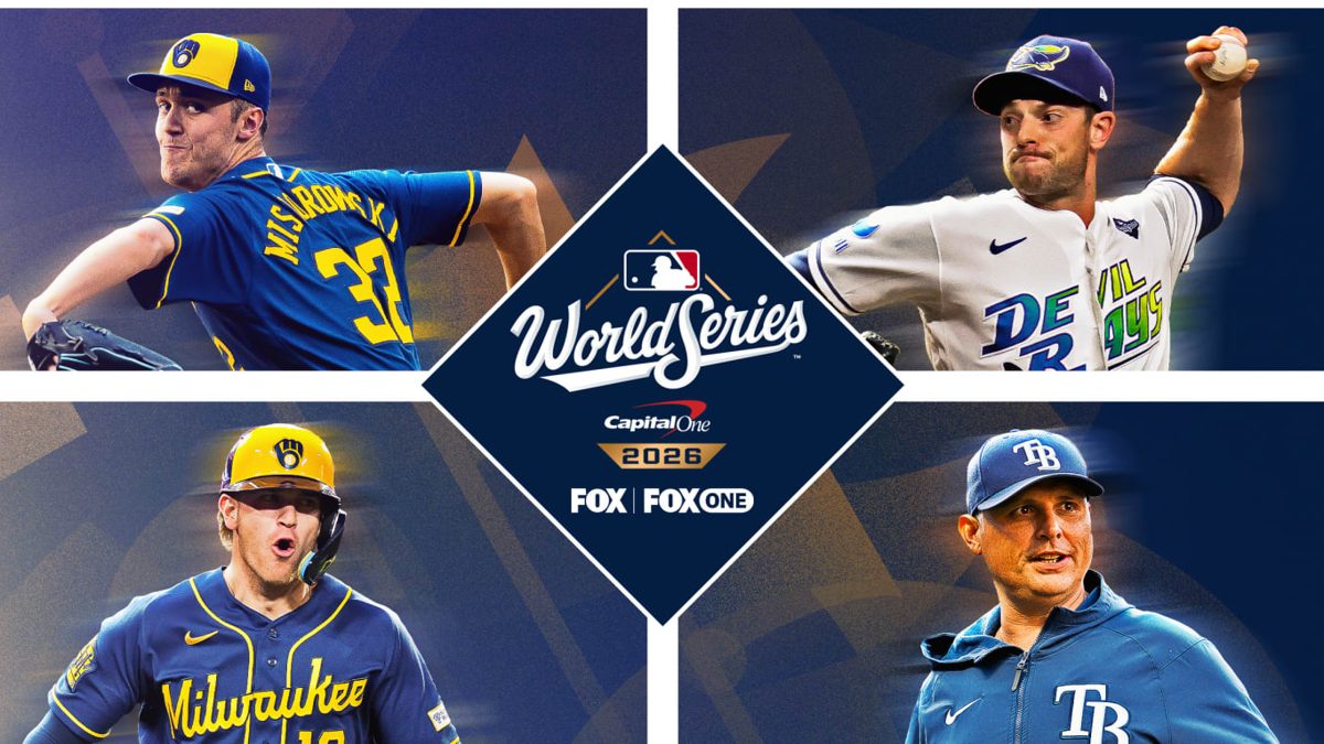 Jacob Misiorowski lanza en el montículo durante el Juego 5 de la Serie Mundial entre Cerveceros y Rays en Tropicana Field