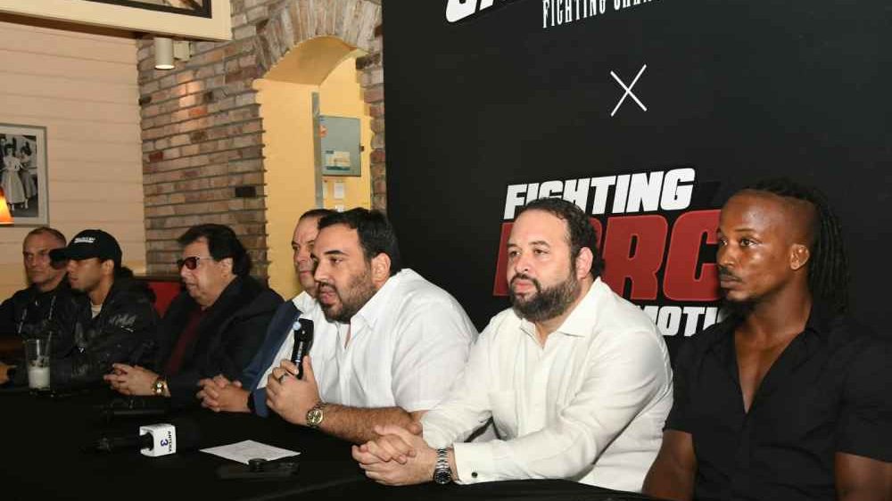 Rueda de prensa de Gamebred Fighting Championship y Fighting Force en Santo Domingo para el evento MMA del 2 de octubre