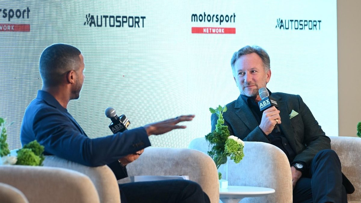 Christian Horner en conferencia del Autosport Business Exchange en Nueva York, octubre de 2026