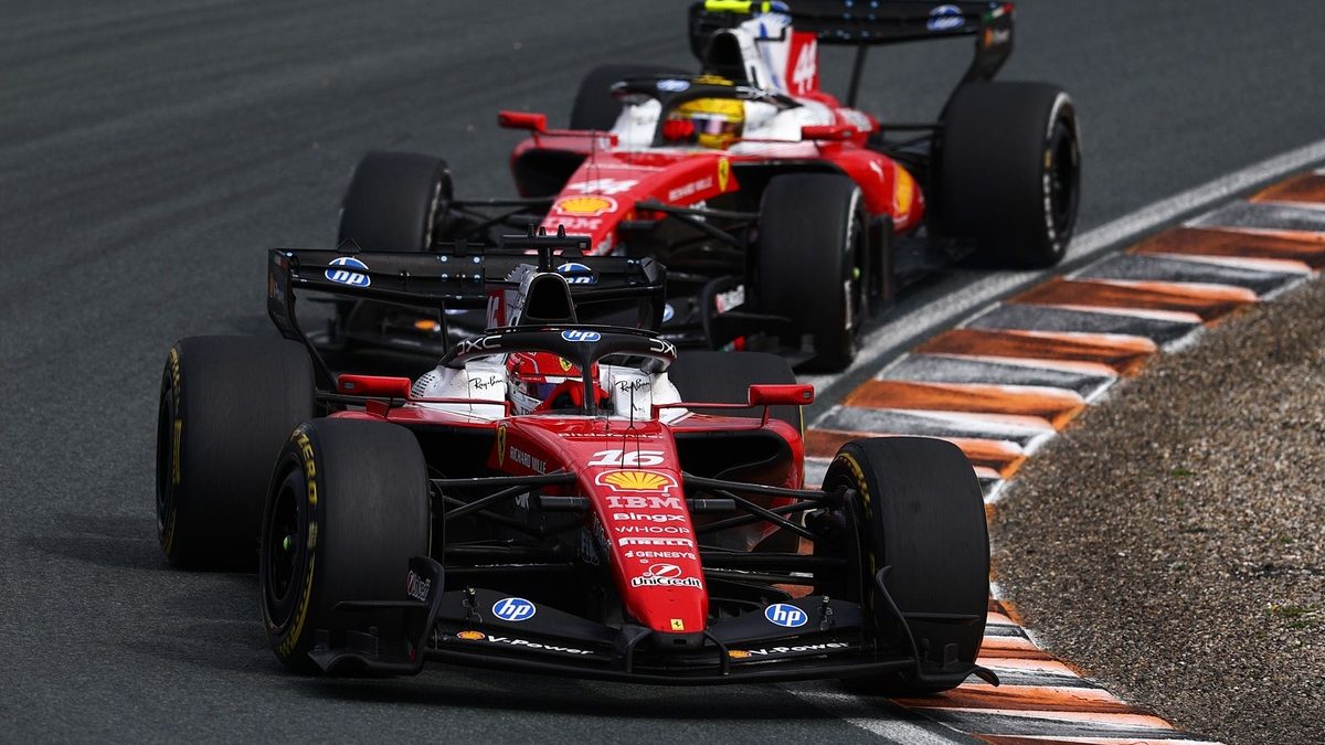 Detalle del fondo y pontones del Ferrari SF-26 con el nuevo paquete aerodinámico para el Gran Premio de Estados Unidos en Austin