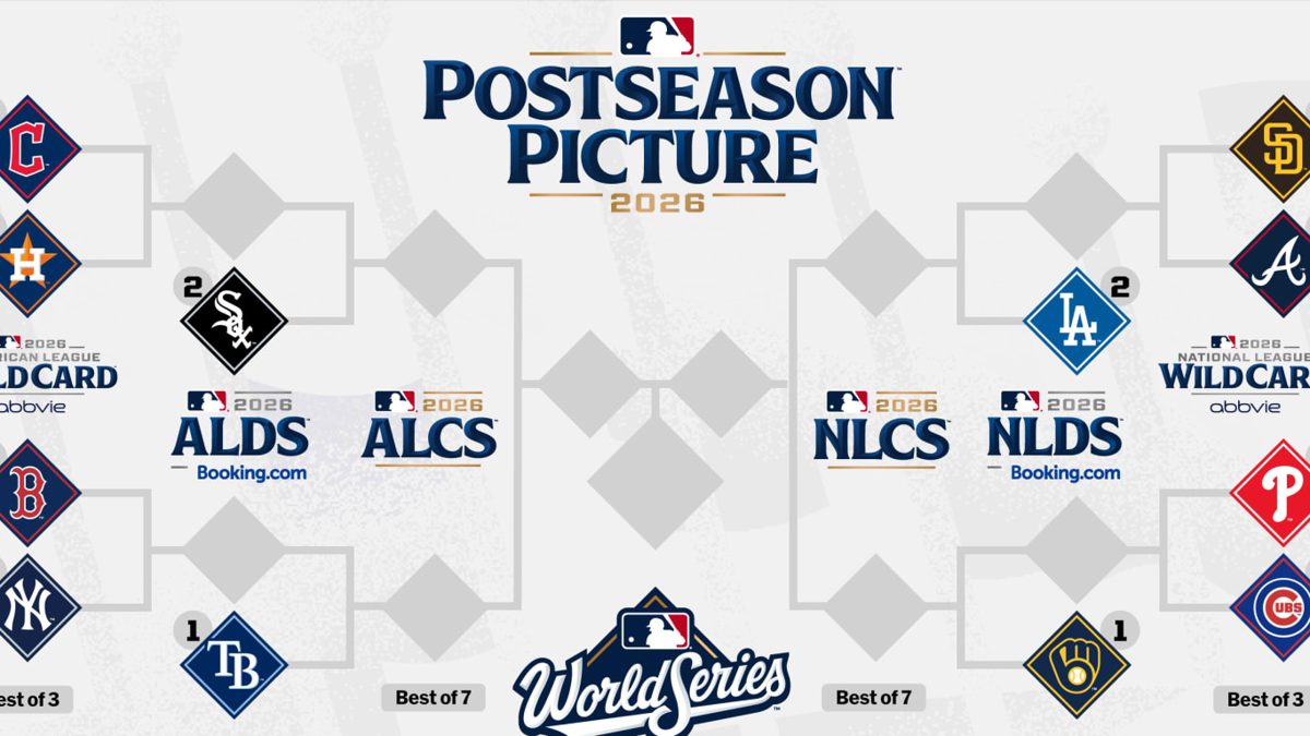 Peloteros celebrando clasificación a los playoffs MLB 2026 en el campo de béisbol