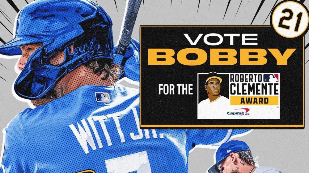 Bobby Witt Jr. con tacos personalizados de Sarah's Soldiers durante el fin de semana de jugadores de los Kansas City Royals