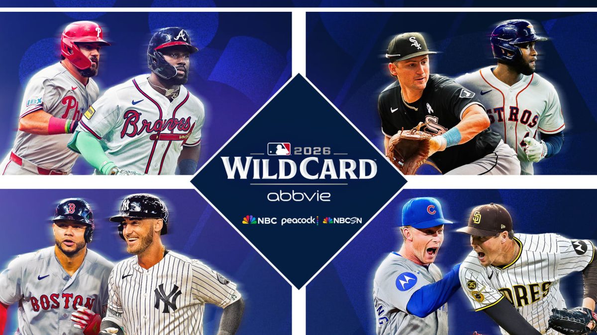 Bateador conectando en partido de postemporada de la MLB durante la Serie de Comodines 2026