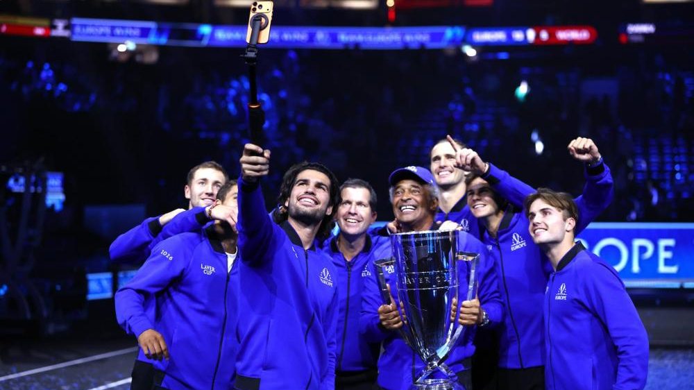 Equipo europeo celebra la victoria en la Laver Cup 2026 en el O2 de Londres