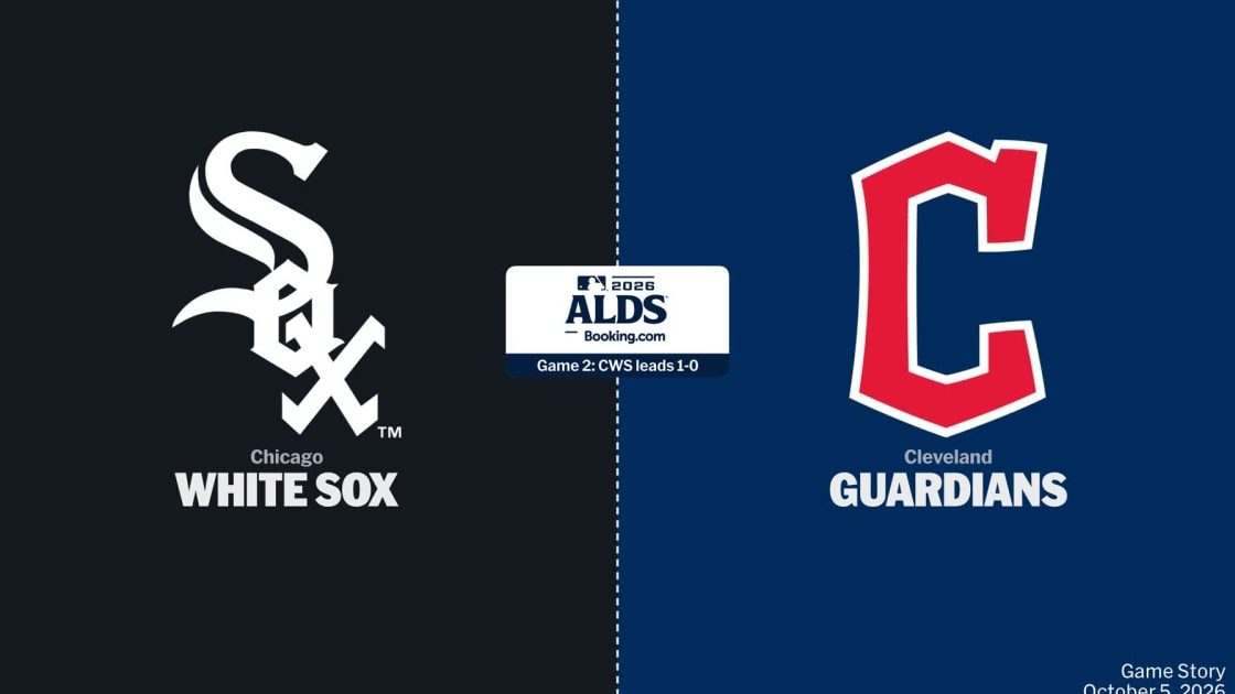 Jugadores de los White Sox de Chicago celebrando su victoria 4-3 sobre los Guardians de Cleveland el 5 de octubre de 2026