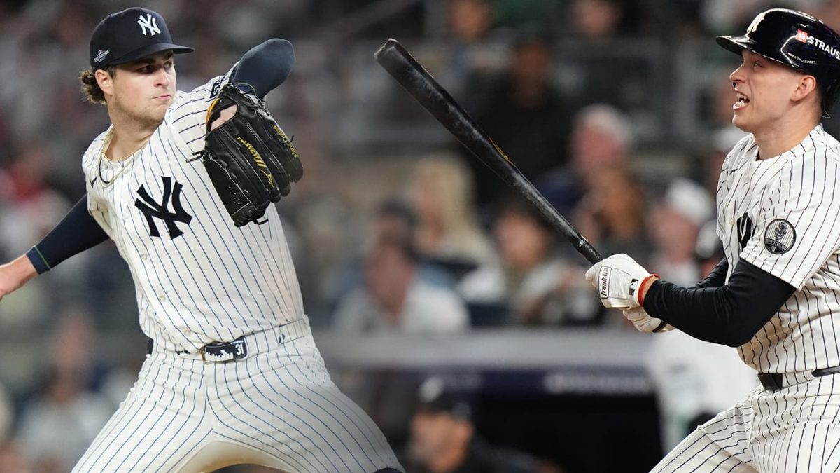Cam Schlittler lanza en el Juego 1 del Wild Card de la Liga Americana ante los Red Sox en el Yankee Stadium